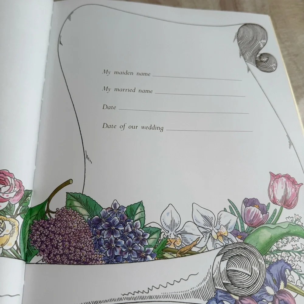 The Bride's Book with Floral Design